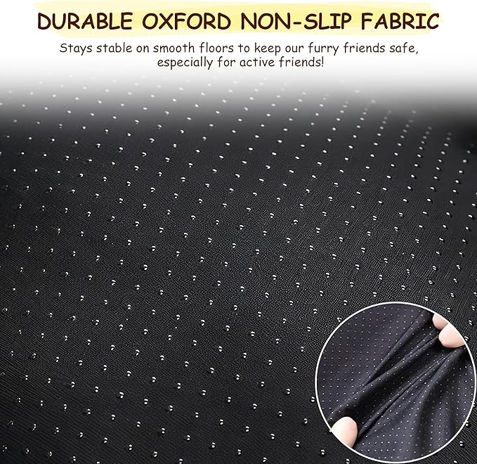 Washable Dog Bed for Small to Large Dogs, Calming Anti Anxiety Medium Dog Bed, Deluxe Plush Faux Fur Crate Beds, Comfy Fluffy Kennel Pad Pet Sleeping Mat Non-Slip Bottom, 35"x22", Dark Grey