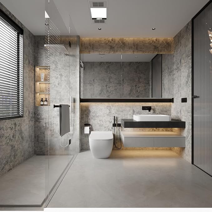 Wall Paper Peel and Stick Modern Grey Concrete Textured Wallpaper Extra Wide