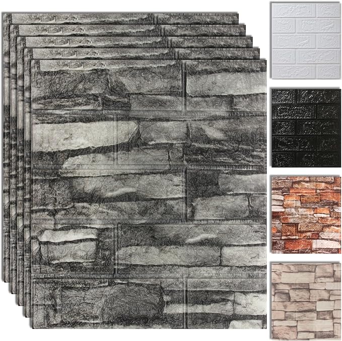 30PCS 3D Wall Panels Peel and Stick Foam, Self-Adhesive Decorative 3D Brick
