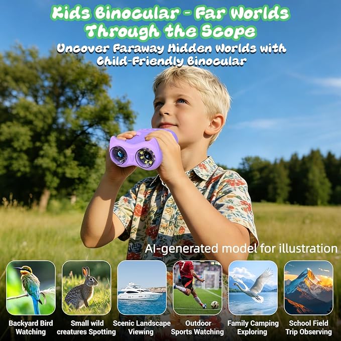 2.0" Handheld Microscope for Kids, 2 in 1 1000X Pocket Digital Microscope & 10X Telescope for Kids - Science Kits STEM Toys - Gifts for Boys Girls Ages 3 4 5 6 7 8 9 10 11 12 (Purple)
