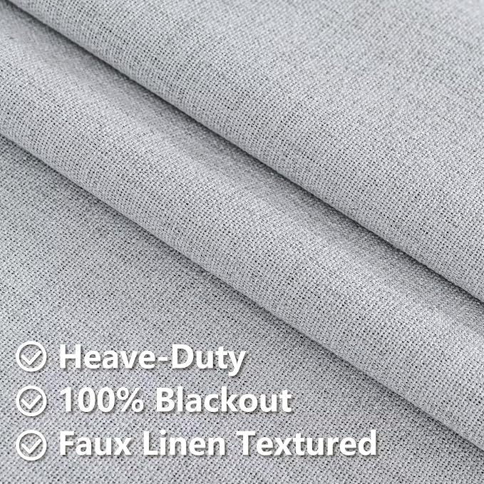 Blackout Curtains Customsize for Bedroom, 100% Black Out Curtains 1 Panel
