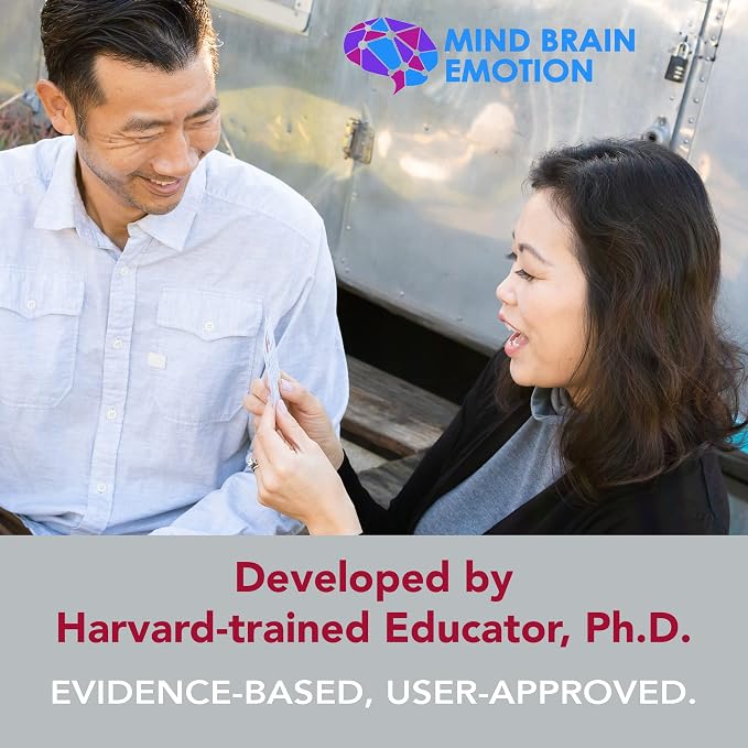 Mind Brain Emotion 52 Essential Coping Skills Cards - Self Care Exercises for Stress and Social Anxiety Relief - Resilience, Emotional Agility, Confidence Therapy Games for Teens, Adults