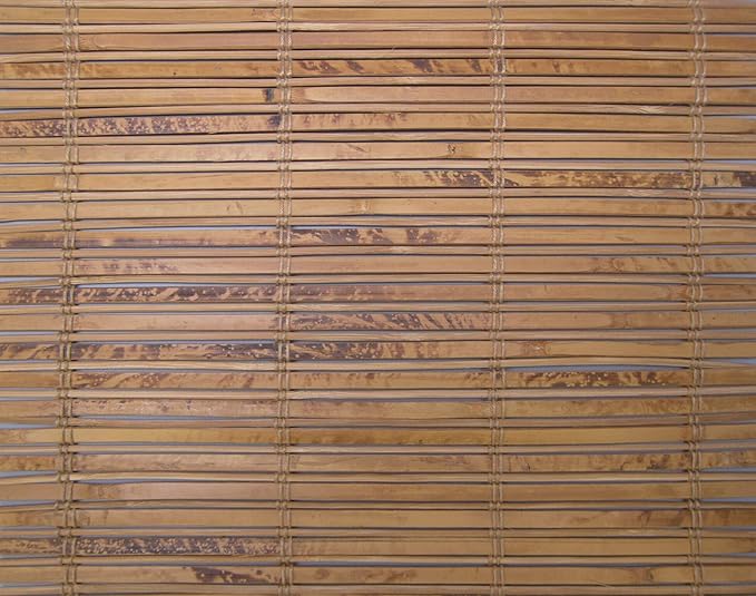 Cordless Woven Wood Roman Shades, 64W x 48H, Winthrop Camel, Sizes 20-72 Wide