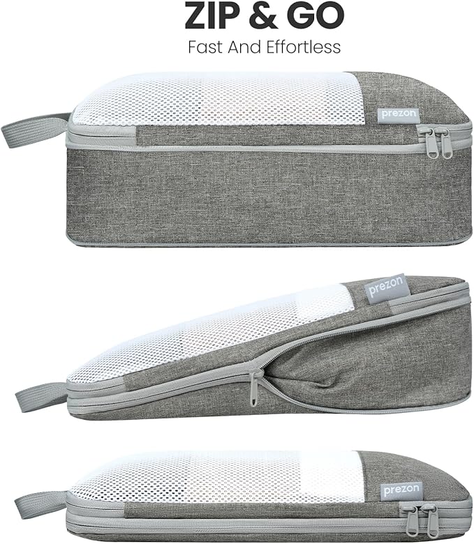 8 Set/6 Set/4 Set Compression Packing Cubes for Travel, Lightweight Vacation Travel Essentials, Travel Accessories for Suitcase Organizer Bags Set, Durable Luggage Organizer