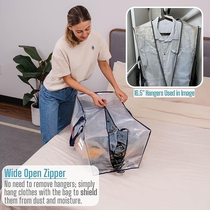 VENO 4 Pack Heavy Duty Moving Bags with Backpack Straps, Zippers & Handles, Extra Large Packing Bags for College Dorm Essentials, Moving Supplies Alternative to Cardboard Moving Boxes