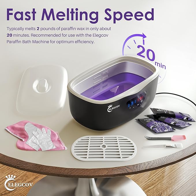 Paraffin Wax Refills-10 Pack Lavender Scented Paraffin Wax for Hand and Feet, Parrafin Wax Bath Blocks for Wax Machine, Relieves Muscle Fatigue, Deeply Hydrates, Moisturizes and Nourishes