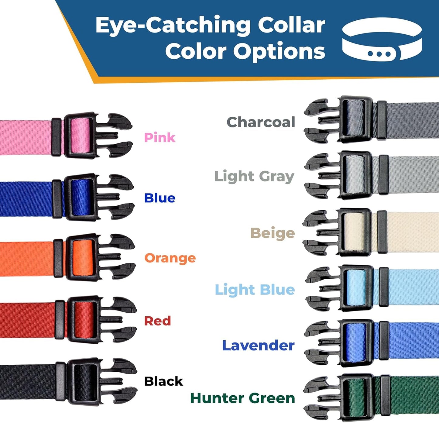 GoTags Personalized Dog Collar with Nameplate, Adjustable Dog Collar with Custom Engraved Slide On Pet ID Tag in Stainless Steel, Silent, No Noise Dog Tag (Beige, Medium)