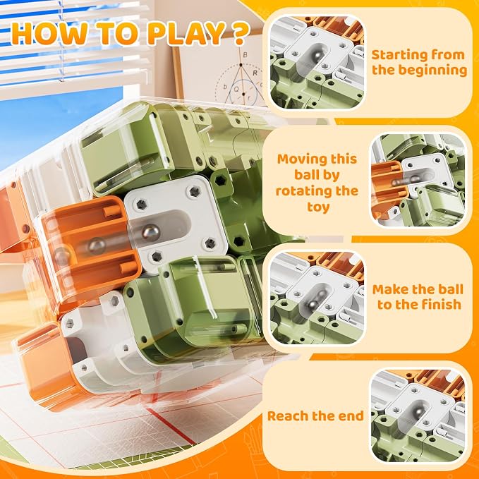 3D Cube Puzzle for Kids 5-8 8-12 | Color Matched Game, Education Sensory Toys Birthday Gift for Kids Adults 5 6 7 8 9+ Years Old Boys