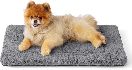 Bedsure Washable Dog Crate Bed for Small Dogs, Soft Foam Floor Pet Mat, Versatile Lightweight Pet Crate Pad for Cages