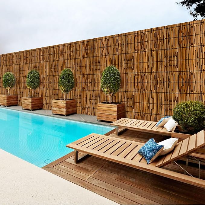 Bamboo Fencing–Handwoven, Bamboo wall Panel Outdoor Privacy Reed Screening