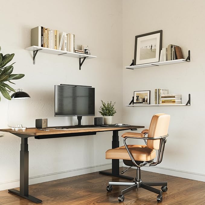 WOPITUES Floating Shelves for Wall 40″W x 8″D, Long Wall Mounted Shelves Set of