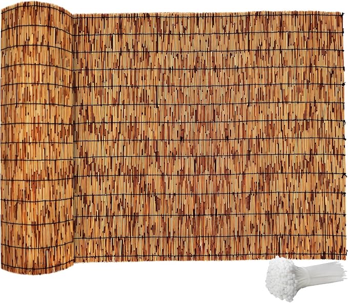 Reed Fencing Rolls, Patio Privacy Screen 5 Feet High, Decorative Bamboo Fence