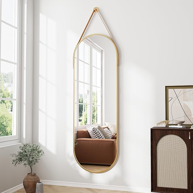 Full Length Mirror, Oval Wall Mounted Mirror, Wall Mirrors Full Length