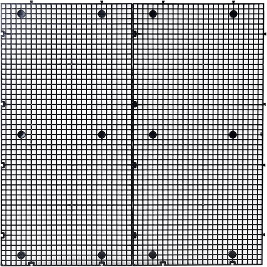 ALEGI Aquarium Grid Isolate Board Divider Fish Tank Bottom Black Filter Tray Plastic Crate (4pcs Black)