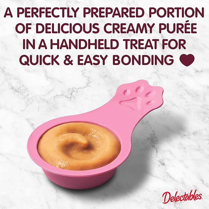 Hartz New Delectables Lickable Spoon Interactive Lickable Cat Treats for Quick & Easy Bonding, Variety Pack 32ct