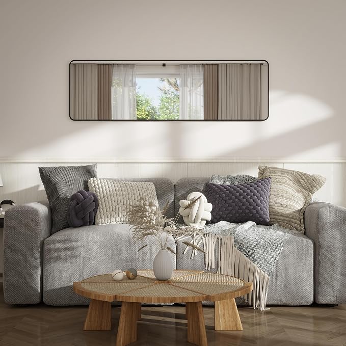 Full Length Door Mirror 14x48, Metal Frame