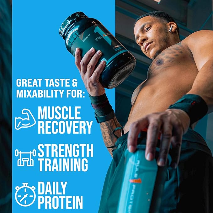 Rule One Proteins Whey Blend - Cookies & Crème, 24g Fast-Acting Whey Protein Concentrates, Isolates, and Hydrolysates Per Serving, with Naturally Occurring EAAs and BCAAs, 2lbs