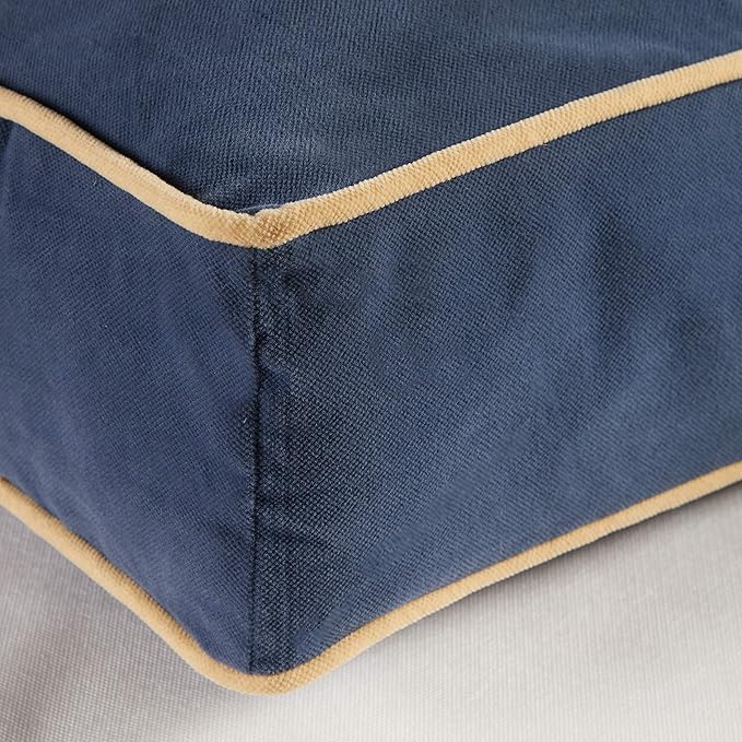 South Pine Porch Buddy Reversible Rectangle Pillow Style Microfiber Dog Bed with Removable, Machine-Washable Cover, Denim, Medium (42 in. x 30 in.)