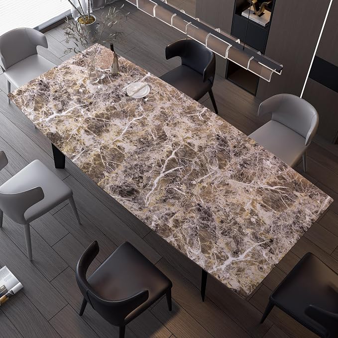 BAYYA Brown Marble Paper Granite Peel and Stick Kitchen Backsplash Wallpaper