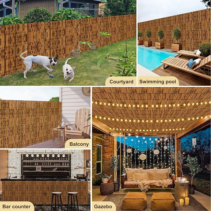 Bamboo Fencing–Handwoven, Bamboo Wall Panel Outdoor Privacy Reed Screening