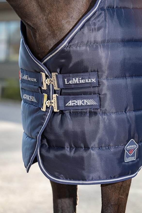 LeMieux Arika Stable-Tek 100g Blanket - Diamond Ripstop Outer - Breathable and Stain Repellent - Navy - 72"