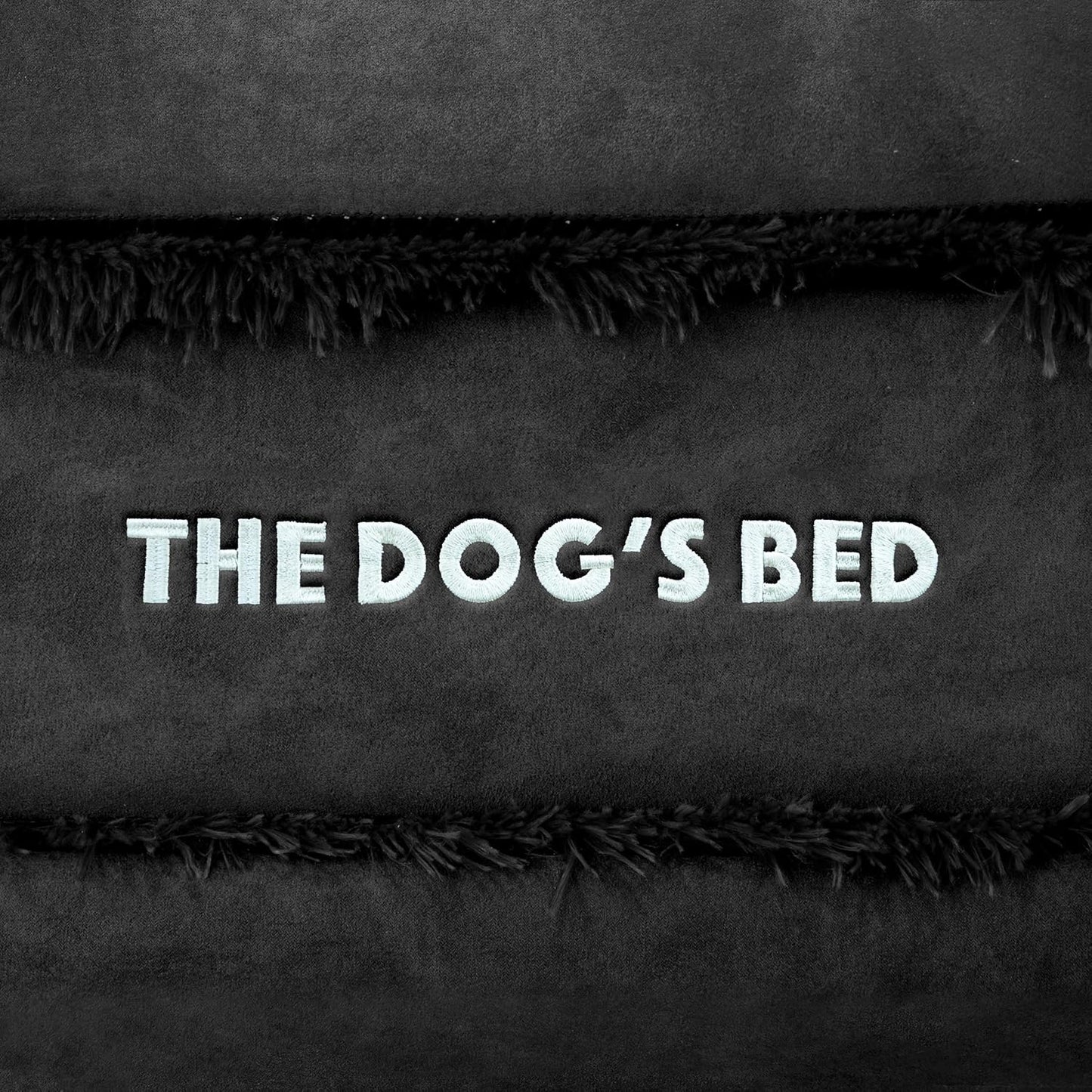 The Dog’s Bed Orthopedic Headrest Dog Bed XL Black Plush 46x28, Memory Foam, Pain Relief for Arthritis, Hip & Elbow Dysplasia, Post Surgery, Lameness, Veterinary Approved, Waterproof Washable Cover