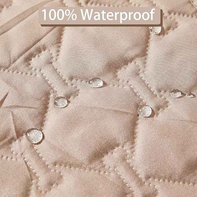 Waterproof Dog Bed Cover Pet Blanket Sofa Pet Bed Mat,Leak Proof Washable Incontinence Mattress Protectors,Suitable for People Who Cannot Take Care of Themselves,52x82 Inch Khaki