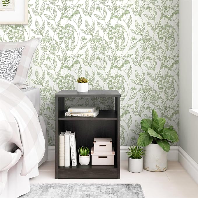 Timeet Peel and Stick Wallpaper Green Floral Wall Paper