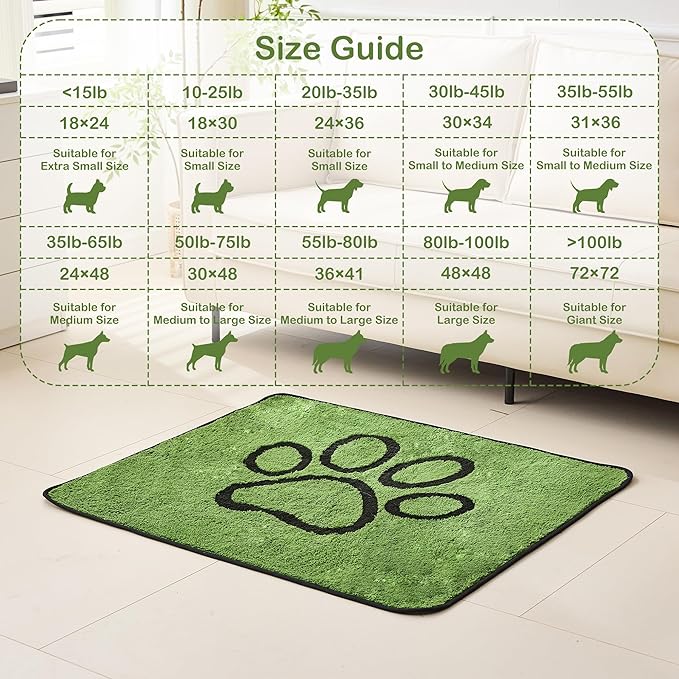 Qeils Reusable Dog Pee Pads, 2 Pack Super Absorbent & Leakproof Washable Puppy Pads with Soft Green Top Layer, for Potty Training, Crates, Couch, Car Seats & Pet Beds, 48"x 48"
