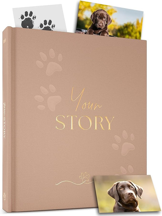 New Puppy Gift – Dog Memory Book & Keepsake Photo Album | Gift for New Puppy Owners, Dog Lovers & Pet Parents | Puppy Scrapbook & Dog Mom Memory Journal