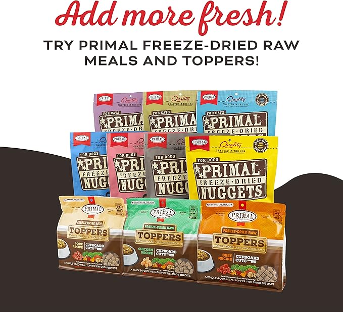 Primal Freeze Dried Dog Treats, You Maple My Day; Pork & Maple with Goat Milk, Grain Free Training Treats for Dogs, 2 oz