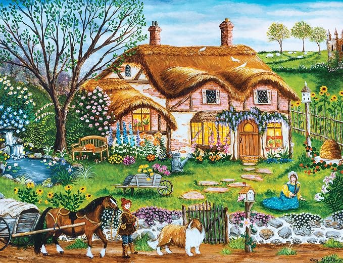 MasterPieces – Jigsaw Puzzle 12-Pack Bundle Set, Fun for Adults and Family, Folk Art Collection, (4) Round 100 Piece, (4) 300 Piece, (4) 500 Pieces