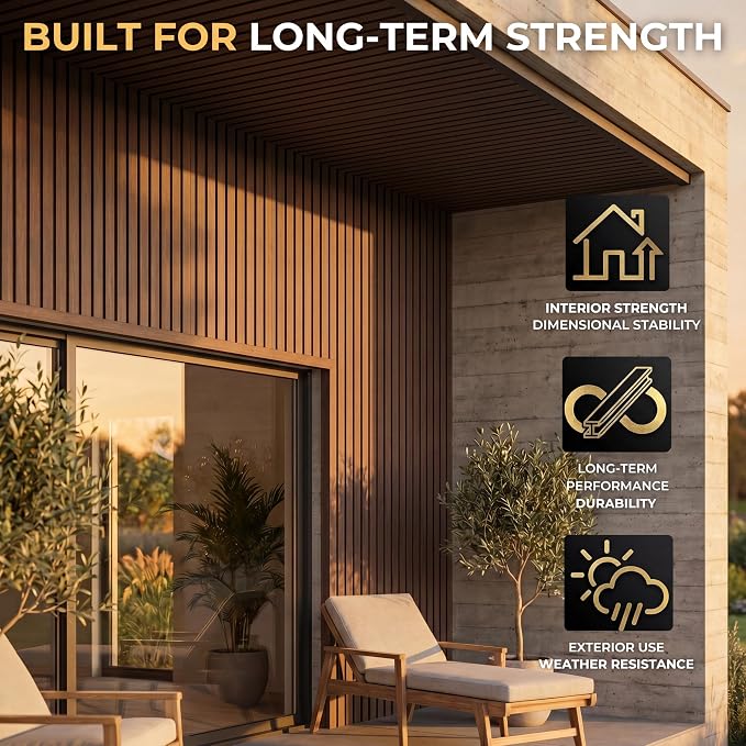 From Plain to Beautiful in Hours WPC Exterior Wall Slat Panels Waterproof