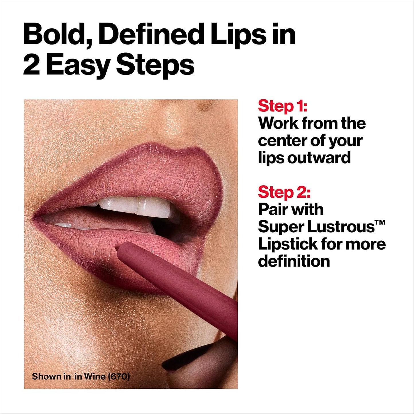 Revlon ColorStay Lipliner with Sharpener, Wines 080, 0.01 Ounce (28 g)