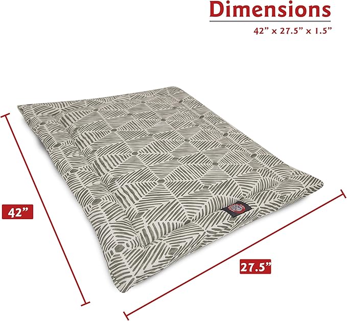 42" Charlie Gray Crate Dog Bed Mat By Majestic Pet Products