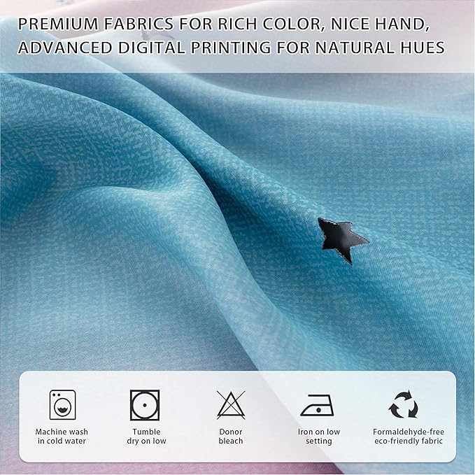 XiDi Purple Curtains for Bedroom, Curtain for Kids Room