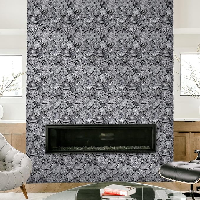 COMSTICKC 3D Faux Stone Wall Panel Peel and Stick Wall Tiles, Ultra-Light Thin