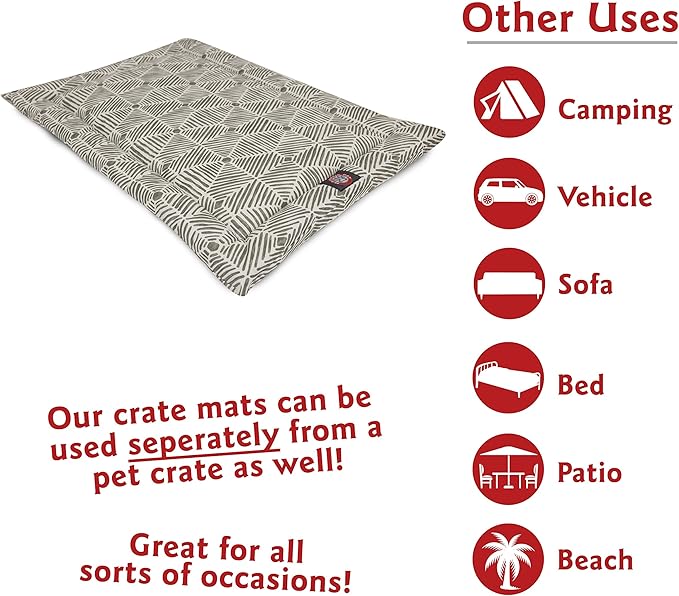 36" Charlie Gray Crate Dog Bed Mat By Majestic Pet Products