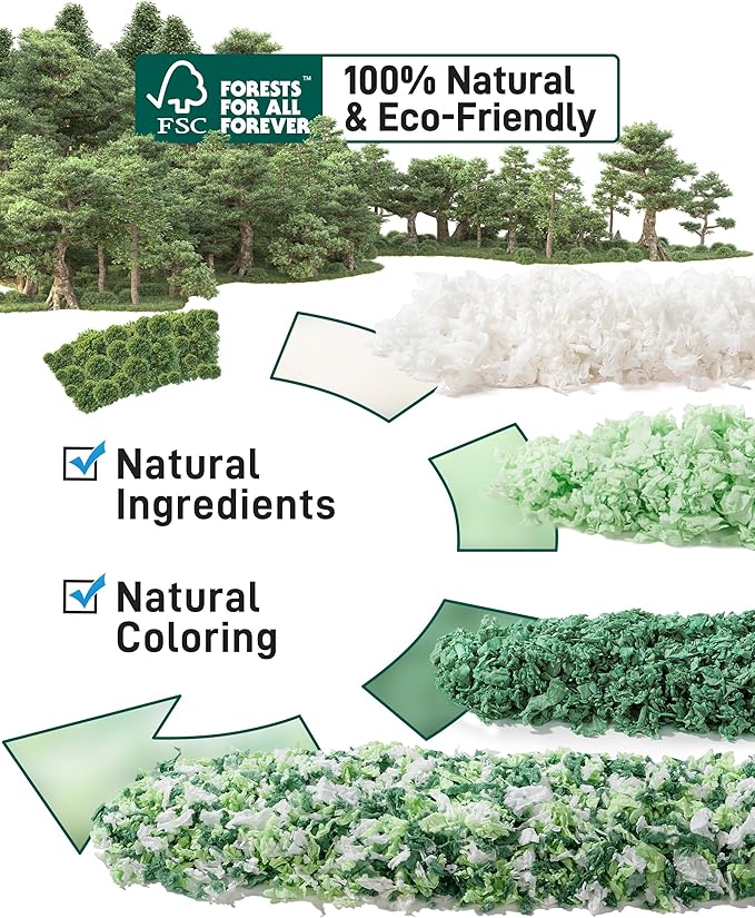 BUCATSTATE Hamster Bedding 70L, 99% Dust-Free Guinea Pig Paper Bedding Odor Control Paper Bedding, Cozy Small Animal Bedding for Rabbit Mouse Syrian Dwarf Hamsters Gerbils (Green)