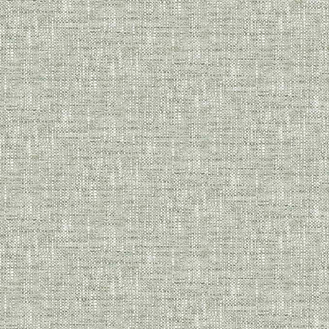NuWallpaper Sage Poplin Peel and Stick Wallpaper