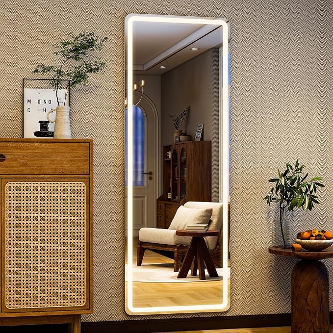 Full Length Mirror with LED Lights, LED Mirrors Full Length Floor Mirror Full