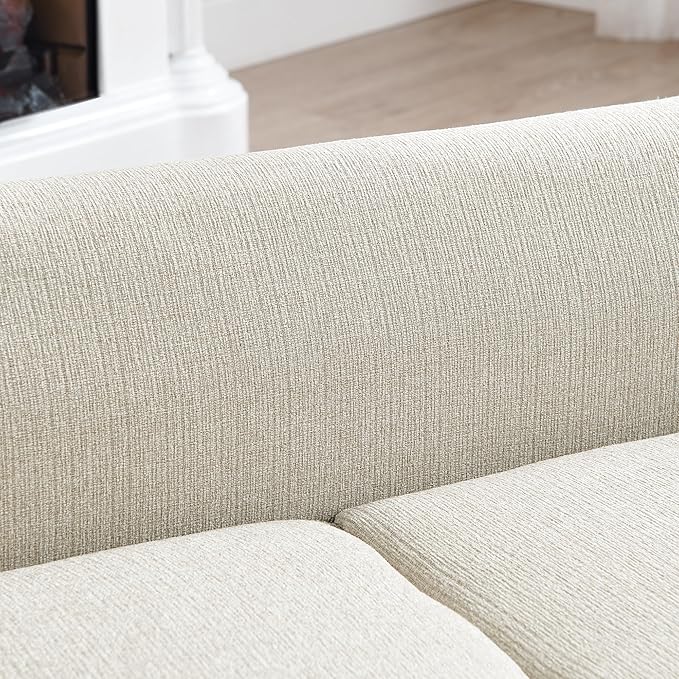 Dog Couch for Medium & Large Dogs, Modern Pet Sofa with Armrest & Backrest, Short Leg Design Linen Fabric Dog Bed Furniture, 39.5" Washable Pet Couch (Beige)