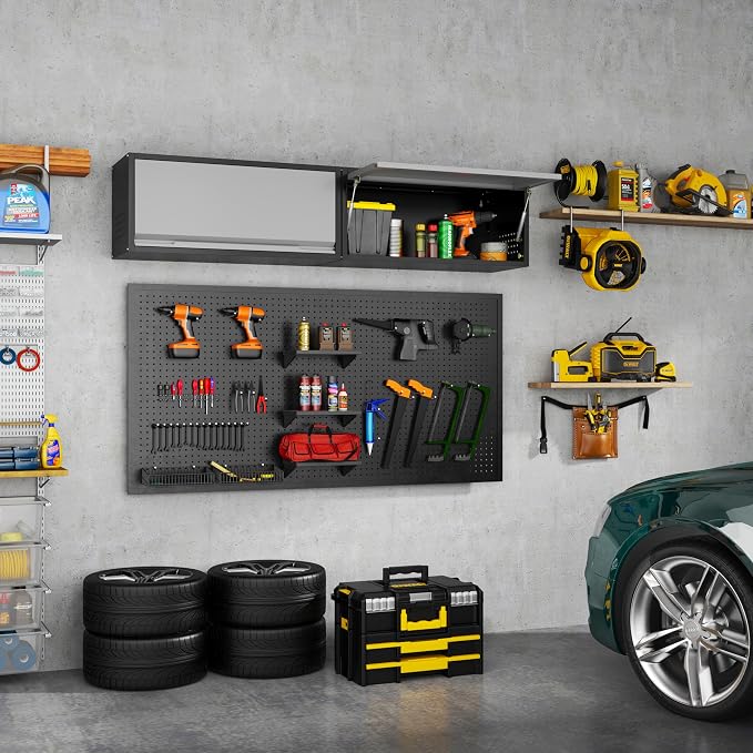 Metal Garage Wall Cabinet, Floating Garage Tool Cabinets
