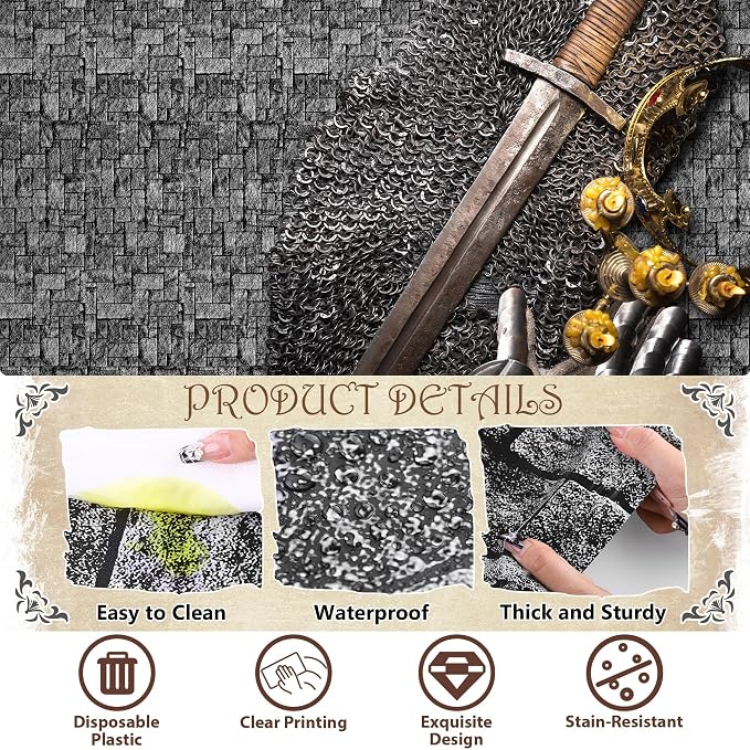 Kochorie 300 Ft X 54 Inch Stone Wall Tablecloth Roll