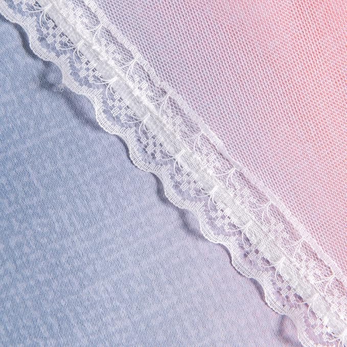 XiDi Curtains for Bedroom Decor, Rainbow GreyPinkPu-34-96