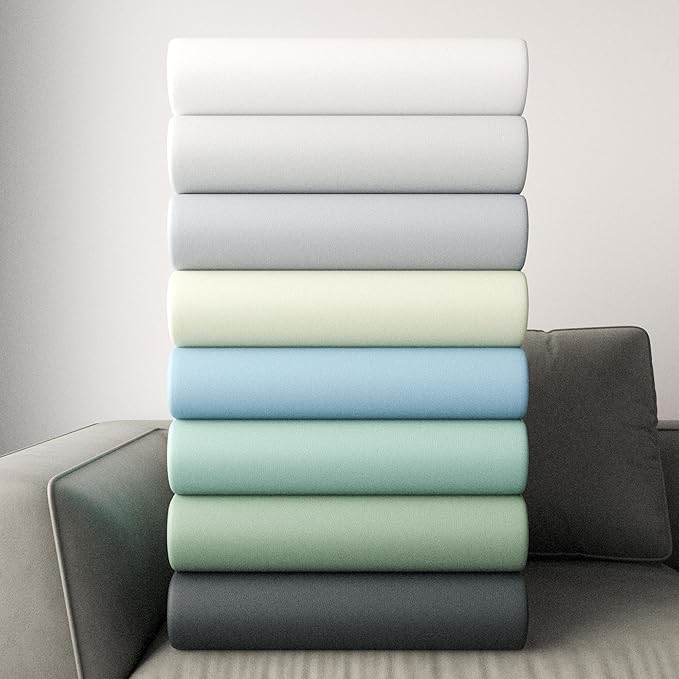 SUPREME ELEGANCE 1200 Thread Count King Dark Blue Sheet Set, Hotel Luxury Cotton Rich Ultra Soft Sateen Sheets, Easy Care Bed Sheet Set with Deep Pocket (1 Flat Sheet, 1 Fitted Sheet & 2 Pillowcases)