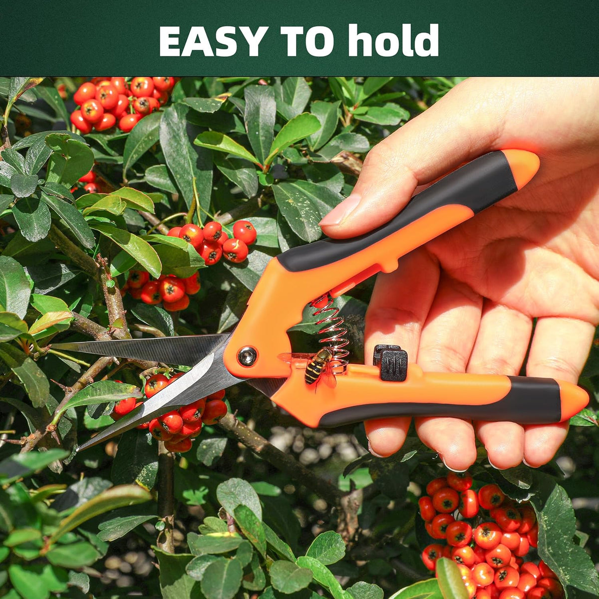 3 Pack Garden Pruning Shears, Stainless Steel Shears, Gardening Shears, Scissors, Garden Clippers, Pruning Snips, Pruning Shears for Gardening Tools