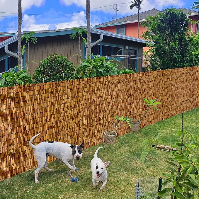 Bamboo Fencing–Handwoven, Bamboo wall Panel Outdoor Privacy Reed Screening