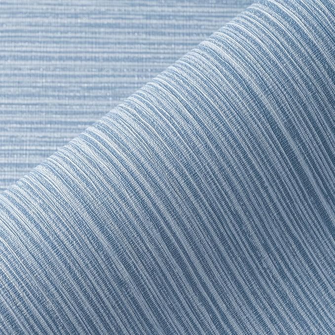 Grasscloth Textured Wallpaper Dark Blue Linen Thick 24" X 394" Fabric Contact