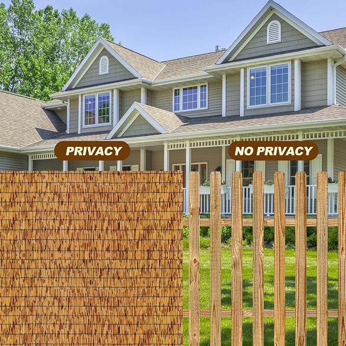 Bamboo Fencing–Handwoven, Bamboo Wall Panel Outdoor Privacy Reed Screening